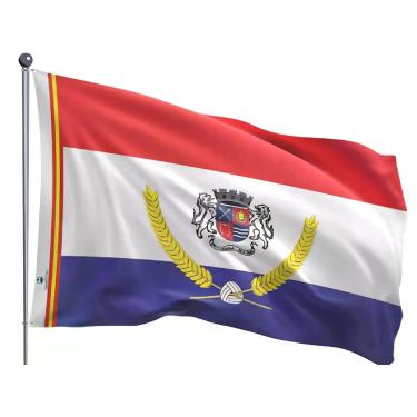 Imagem de Bandeira do Município de Uruguaiana Uma Face Estampada Tamanho 70x100c