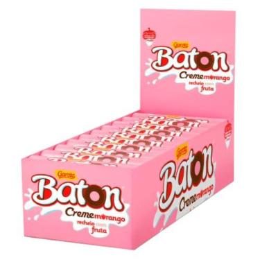 Imagem de Chocolate Baton Creme De Morango 16gr C/30un - Garoto