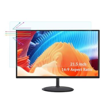 Imagem de Protetor de tela antiluz azul de 21,5 polegadas para monitor universal 54.6 cm 16:9 padrão/curvo e tela sensível ao toque, (apenas tamanho de tela de 47.6 cm x 26.8 cm) bloqueio de luz azul e protetor