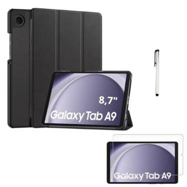 Imagem de Capa Flip Comp Tab Galaxy A9 X110 X115 8,7polegadas + Película Vidro 9H (Preto)