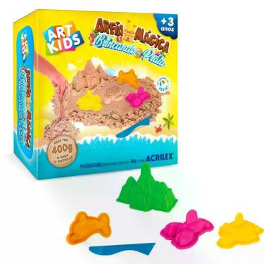 Imagem de Massa Areia Brincando NA Praia 400G KIT