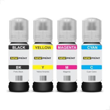 Imagem de Kit 4 Tinta Compatível com Epson 544 T504 Impressora L4260 L3150 L3250 L1250 L4150 L4160 L6270 L3110 L3210 L5190 L5590 70ml