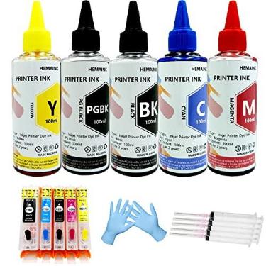 Imagem de Cartucho de tinta HEMAINK vazio, recarregável e 5 garrafas de tinta compatíveis com Canon 280XXL 281XXL PGI-280XXL CLI-281XXL para Pixma TS6220 TR8520 TS9520 TS6120 TR7520 TS9521C TS6320 TS702