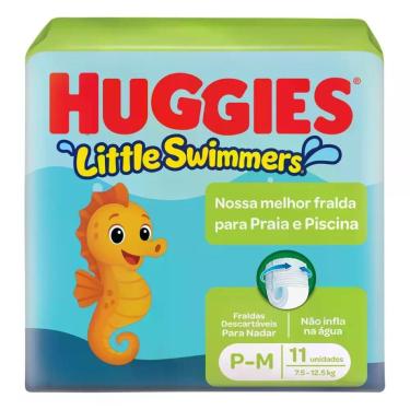 Imagem de Fralda Huggies Little Swimmers Praia e Piscina P/M 11 Unidades