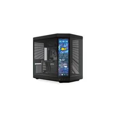 Imagem de Gabinete Gamer HYTE Y70 Touch Infinite, Mid Tower, EATX, Tela LCD 14.9", Pitch Black - CS-HYTE-Y70TTI-BB