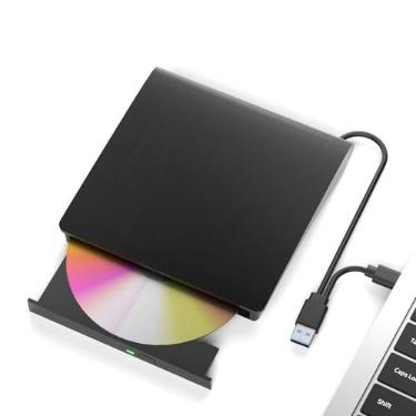 Imagem de Unidades Bluray externas, unidade Blu Ray externa USB para laptop e PC, gravador de DVD Bluray externo USB 3.0 e porta tipo C, unidade externa de CD/DVD compatível com Windows XP/7/8/10/11, Mac OS