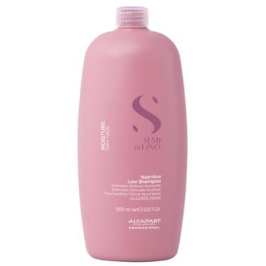 Imagem de Alfaparf Milano Semi Di Lino Moisture Nutritive Sulfate Free Shampoo para cabelos secos - Sem parabenos e sem parafina - Seguro para cabelos com coloração - Qualidade de salão profissional 1L