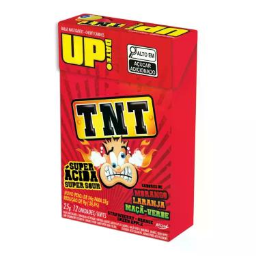 Imagem de Bala UPDate Mastigável TNT Super Ácida Sabores Sortidos Morango Laranj