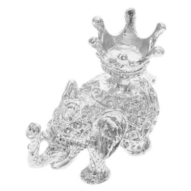 Imagem de PRETYZOOM base de bola de cristal decoração em miniatura suporte de bola de cristal decoração de casa decoração de escritório porta joias ornamento de elefante de metal expositor de bola