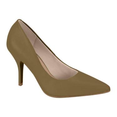 Imagem de Scarpin Feminino Salto Alto Napa Olive Beira Rio 4122.1400, 38