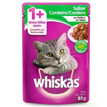 Imagem de Ração Úmida Whiskas Sachê para Gatos Adultos Sabor Cordeiro ao Molho 8