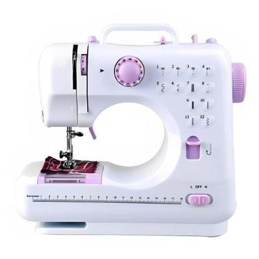 Imagem de Maquina De Costura Reta Com Luz Tecidos 110v Pilha Sm-505 - ZEM, 110V