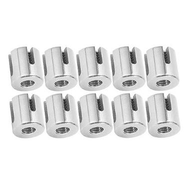 Imagem de 10pcs Braçadeira de Cabo Cruzado Prendedor de Braçadeira de Trilhos de Fio de Aço Inoxidável para Interior e Exterior (M8 3mm)