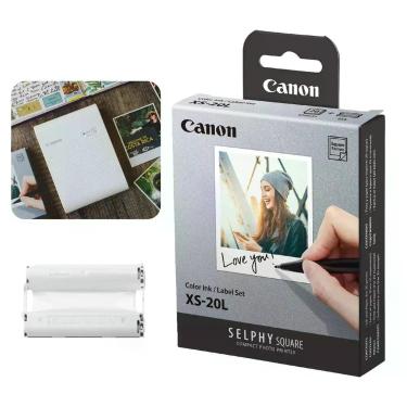 Imagem de Kit Papel Fotográfico Adesivo Canon XS-20L Para Impressora Selphy QX-2