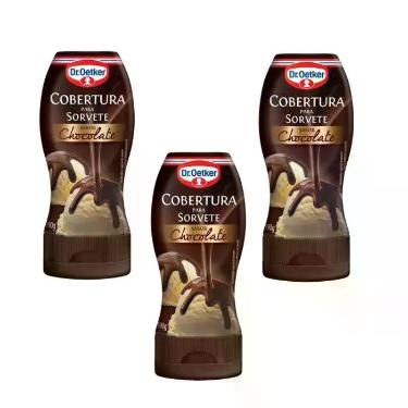 Imagem de VENC: 01/12/26 - Kit c/ 3un Cobertura para Sorvete 190g - Dr. Oetker