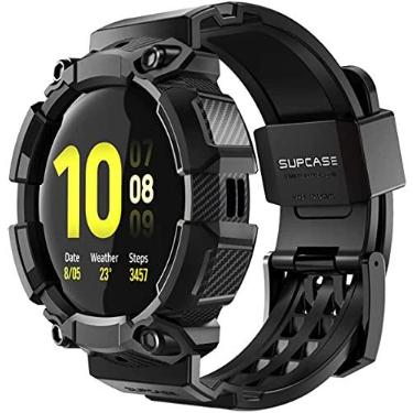 Imagem de SUPCASE Capa da série Unicorn Beetle Pro para Galaxy Watch Active 2, capa protetora robusta com pulseiras para Galaxy Watch Active 2 [44 mm] versão 2019 (preto)