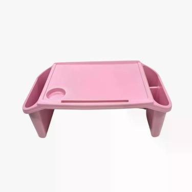 Imagem de Kit 3 Bandeja Mesa Colo Apoio Comer Refeição Cama Suporte Notebook Rosa