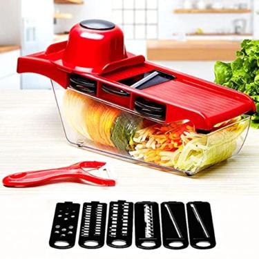 Imagem de Mandoline Slicer Nicer Fatiador Cortador De Legumes 6 Em 1