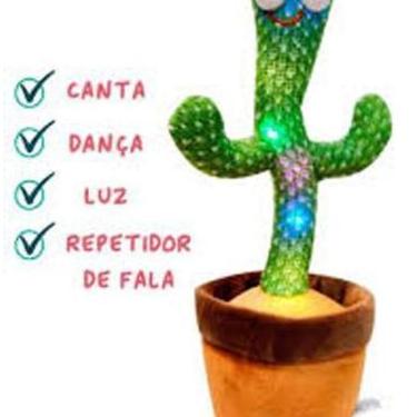 Imagem de Cactos Dançante Pelúcia Que Dança Fala Toca Grava Brilha Repete Você -