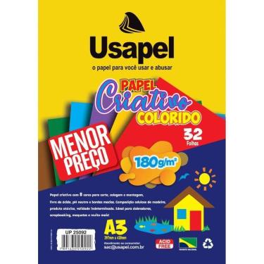 Imagem de Bloco para Educacao Artistica Usapel 8CORES A3 180G. 32FL. - Filiperso