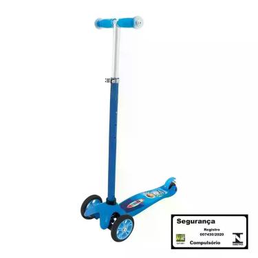 Imagem de Patinete Infanto Juvenil 3 Rodas Mor Astronauta Azul Com Guidão Ajustá