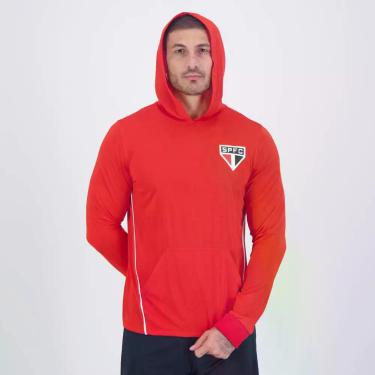 Imagem de Blusa com Capuz São Paulo Rain Vermelha - Braziline, G