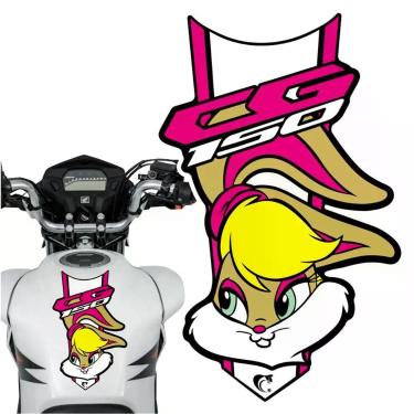 Imagem de Adesivo Faixa Gravata Sem Resina Moto Cg 150/160 Lola Bunny Rosa Cor Cg 150