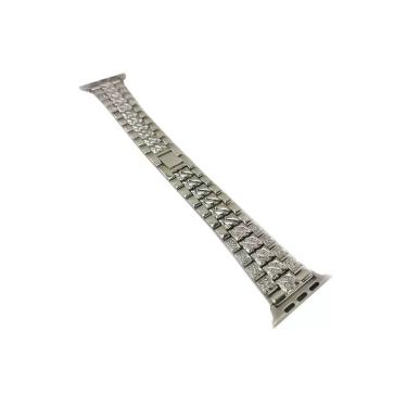 Imagem de Pulseira Relogio Smartwatch Pedra Strass Aço Inox 3 Elos