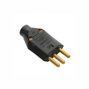 Imagem de PLUGUE 2P+T - 20A/250V JUNÇÃO MACHO - PRETO SOBREPOR – FAME