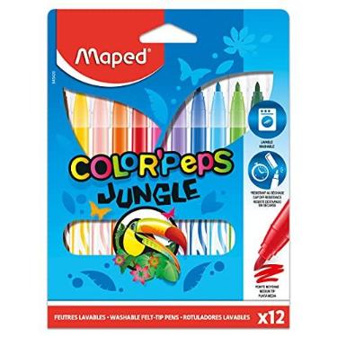 Imagem de Canetinha Hidrográfica, Maped, Color Peps Jungle, 845420, 12 cores