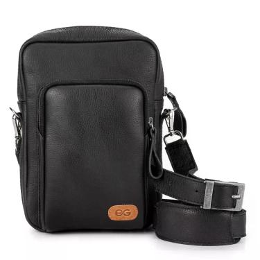 Imagem de Bolsa Masculina Shoulder Bag Couro Legítimo Tiracolo Pequena - ELLO GR