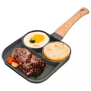 Imagem de Frigideira Antiaderente 3em1 Para Ovos Carnes - 3 EM 1