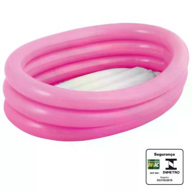 Imagem de Banheira Inflável Oval Rosa 55 Litros - MOR