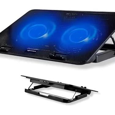 Imagem de Base Notebook Regulável Refrigerada 15,6 Cor Cinza-escuro Cor do LED Azul