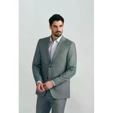 Imagem de Terno Slim Fit PV Liso, 700088 - Highstil Oficial, Cinza claro, 46M