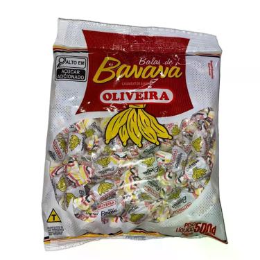 Imagem de Bala Mastigável de Banana 500gr Oliveira