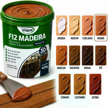 Imagem de Massa F12 Calafetar Para Madeira MDF Assoalho Correção Reparo Acabamen