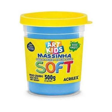 Imagem de Massinha de modelar soft 500g cores - Acrilex, Azul