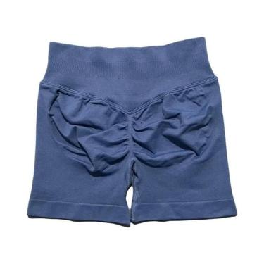 Imagem de Shorts De Yoga E Corrida Femininos De Cintura Alta Sem Costura, Elásti