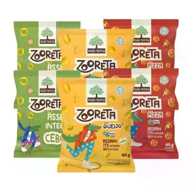 Imagem de Kit Salgadinho Zooreta Assado Sabores Sortidos - Mãe Terra 6 Unidades 