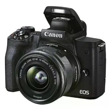 Imagem de A Câmera Canon Eos M50 Mark Ii Com Ef-m 15-45mm Preto