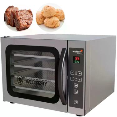 Imagem de Mini Convector Turbo 50 Litros Inox Com 4 Assadeiras Perfuradas WCV-43