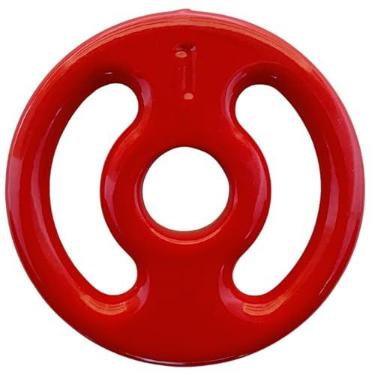 Imagem de Anilha Emborrachada Fitness 1 Kg Vermelha
