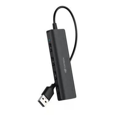 Imagem de Hub Usb C3tech Hu-230bk 4 Portas 2.0 - Preto