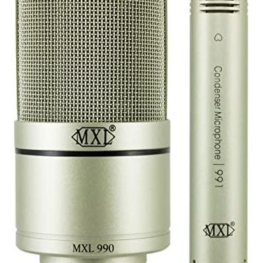 Imagem de MXL Conjunto de microfone condensador de diafragma grande e pequeno 990/991 para projeto/gravação de estúdio doméstico | XLR | Cardiod (champanhe)