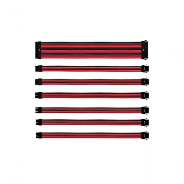 Imagem de Kit De Cabo De Extensão Sleeved Psu 30 Cm Com Capa De Pvc Cooler Master - Vermelho E Preto - Cma-nest16rdbk1-gl