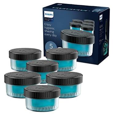 Imagem de Philips Cartucho de substituição de cápsulas de limpeza rápida para barbeador elétrico, pacote com 5 + 1, até 18 meses de barbear higiênico, cápsula de limpeza rápida compatível - CC16/50