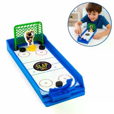 Imagem de Jogo de mesa hockey de dedo 2 em 1 futebol infantil tabuleiro portátil