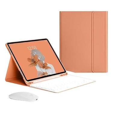Imagem de Kit Capa para Samsung Tab S8 Ultra : Capa para Tablet + Teclado com teclas redondas + Mouse