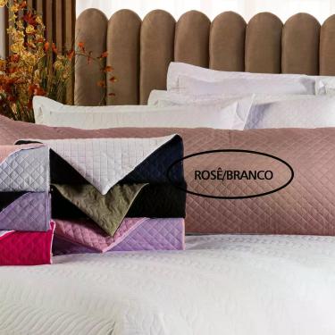 Imagem de Capa Fronha De Xuxão Avulsa Travesseiro De Corpo Matelado Dupla Face 1,45m X 45cm - Microfibra Matelada Cor Rosê/branco